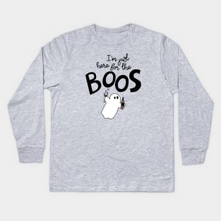 I'm just here for the boos Kids Long Sleeve T-Shirt